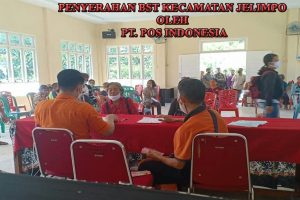 Penyaluran BST (bantuan Sosial Tunai ) Kecamtan Jelimpo